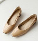 Women Mid Block-heel Square-toe Pumps High Heels Shoes Office Work Ol Shoes New