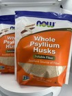 Now Foods   2 Pack  Whole Psyllium Husks  16 Oz  454 G 