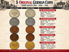 Wwii Nazi Germany Third Reich Coins   Stamps 1936-1945 Historical Collector Set