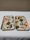  Pair Of Melamine Serving Trays  Vintage Mid-century Modern Design With 1950 60s