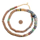 Antique Venetian Millefiori African Trade Beads  15931 11mm Ghana Multicolor