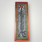 Antique Stained Lead Glass Window Door Architectural Salvage Arrow Flower