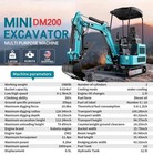 1 8 Ton Mini Excavator Kubota Diesel Tracked Pilot Digger W  Auger Quick Hitch