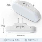 2 Pack Led Night Light Plug In Wall Dusk To Dawn Sensor 5000k White 1w