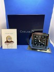 Stunning Chelsea Athena Desk Clock 21056 Black Dial Nickel