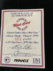 Mickey Mantle Highland Mint 1992  999 Silver Card 4 25 Troy Oz Of Pure Silver 