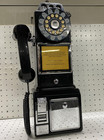 Thomas 1956 Corded Payphone Wall Telephone Rotary Dial Black Classic Edition