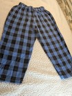 Vintage Le Top Kids  Size 4t Black   Blue Checked Pants With Colorful Details