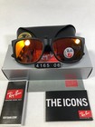 Ray   ban Rb4165 Justin Sunglasses Black Frame Orange Mirror Polarized Lens  --06