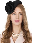 Wool Felt Fascinator Hats For Women Ladies Party Dress Formal Church Pillbox Hat