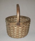 Old Antique Vtg Ca 1890s Beautiful Swing Handle Splint Basket Nice Condition
