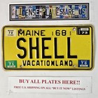 Maine Vanity License Plate   Shell Gas   Oil W  Paper Of History   Awesome Tag 
