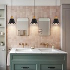  Black Pendant Light For Kitchen Island  Vintage Resin Ceiling Trapezoid
