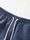 Men   s Summer Cotton Linen Set     Short Sleeve Shirt   Shorts Casual Outfit