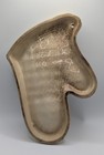 Vtg Ceramic Oven Mitt Shaped Spoonrest wall Pocket Quilted Grid Cherry Leaf Used