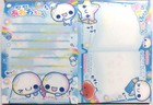 Kamio Pukupuku Awawa Chan Mini Memo Pad 70 Bubble Character Kids Made In Japan