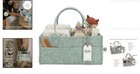 Felt Diaper Caddy Organizer Large Sage Baby Nursery Portable Storage Bin