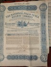 Peru 1869 Republic National Pisco To Yca Railway 20 Sterling Coupons Bond Loan