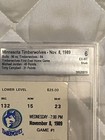 1989 Minnesota Timberwolves Game Vs Bulls Ticket Stub Jordan 45 Pts Ex mt