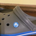 New Crocs Crocband Ii Clogs Unisex Men s 6  Charcoal Gray   Blue 1090 Nwot