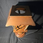 Vintage Wooden Yarn Holder Thread Spool Stand Sewing Display Wood 13  Tall