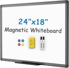 Magnetic Whiteboard dry Erase Board With Black Aluminium Frame  24 X 18 Inche   