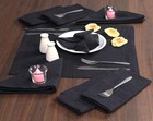 Ramanta Home Black Cotton Dinner Napkins Set Of 12   100  Cotton 18x18 Inch Clot
