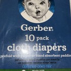 Gerber Organic White Prefold Cloth Diapers W  Absorbent Padding - 10-pack  New