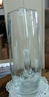 Vtg Clear Glass Martini Pitcher Split Handle Pinch Spout  11    Tall Unmarked