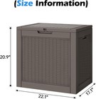 Outdoor Storage Box Waterproof  30 Gallon Deck Box For Patio Storage