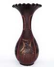 Antique Japanese Gilt Lacquered Arita Porcelain Vase Late Edo Or Meiji Era 19thc