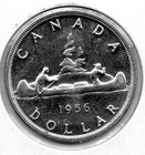 1956 Canada One Silver Dollar  -  Unc