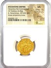 Heraclius  Her  Constantine   Heraclonas Gold Av Solidus 632-641 Ad - Ngc Ms Unc