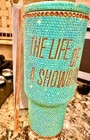 New In Handtaylor Swift Life Showgirl Tloas Crystal Blue Green Tumbler Cup Box