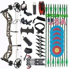 Archery Compound Bow Set 30-70lb Adjustable For Hunting Target Right Hand 310fps