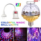 4 Sets Colorful Disco Rotating Magic Ball With Sockets Rgb Led Stage Light Party