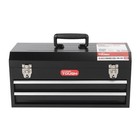 Black 20 In 2-drawer Tool Box Steel  Tool Chest With Flip-up Lid