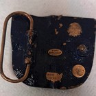 Bergamot Brass Works Belt Buckle 1990s Brass Bronze Black B-60 Original