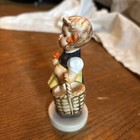 Vintage 1982 Goebel Figurine Hummel Girl W  Basket And Flowers W  Germany