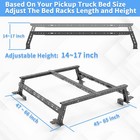 14  -17   Overland Truck Bed Rack With 3 Crossbars For Ram 1500 gladiator tacoma