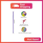 Yaosheng  100 Counts  Multicolor Straws 10 24  X 0 24   Flexible Drinking Colorf