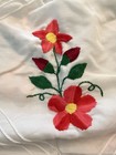 Vintage Handmade Mexican Embroidered Floral Crochet Lace Huipil Peasant Blouse