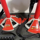 High Rise Stils Kids Toy Stilts Red gray Plastic W  Straps   Handles  pair 