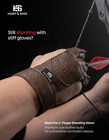 Premium Cow Leather 3 Finger Archery Shooting Glove Ambidextrous Adjustablestrap