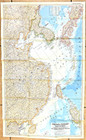 1953-10 National Geographic Map China Coast   Korea Japan Vietnam October  244 