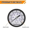 Air Pressure Gauge For Air Compressor Air Filter  2  Dial 2  Dial 1 4  Npt