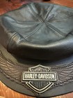 Harley Davidson Hat Bike Captain Adjustable Hat Leather Vintage Usa