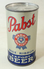 Vintage Nos Pabst Blue Ribbon Export Keglined Display Empty Beer Flat Top Can