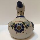 Mexican Folk Art Pottery Duck Hand Painted Mexican Ceramic Signed