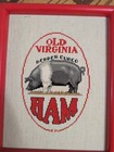 Red Framed 2 Cross Stitch Of Old Virginia Ham  Clabber Girl Baking Soda 